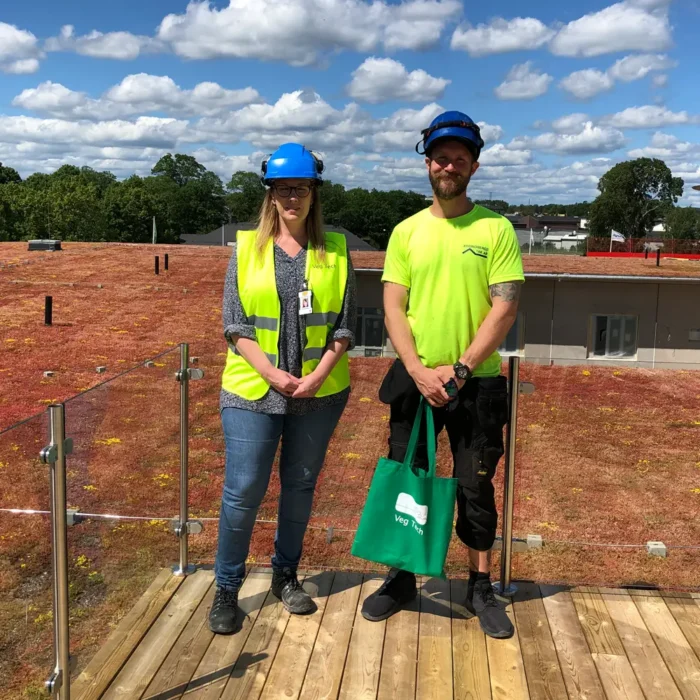 Sedumtak från VegTech på Psykiatriakuten Växjö